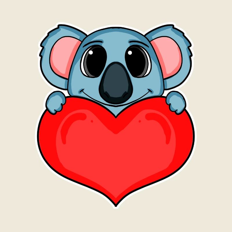 Koala mit Herz - Liebe Romantisch