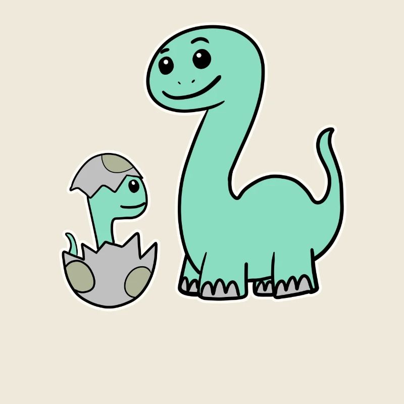 Dinosaur with baby dinosaur