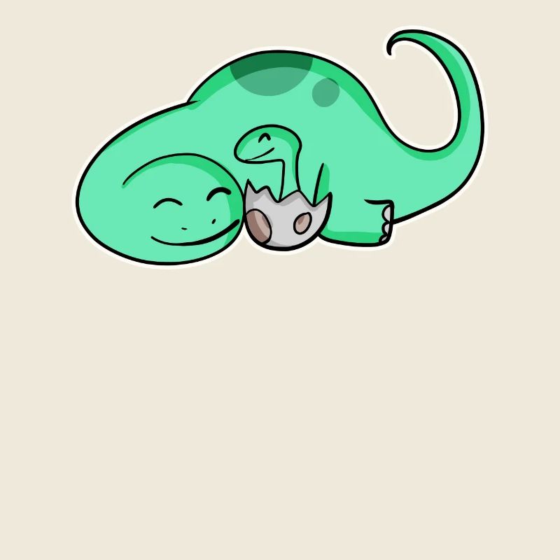 Dinosaure avec bébé dinosaure