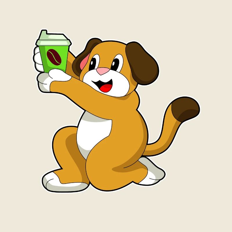 Hund Kaffee Becher