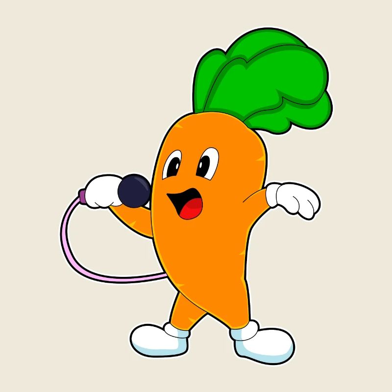 Carrot Singer Microphone Music