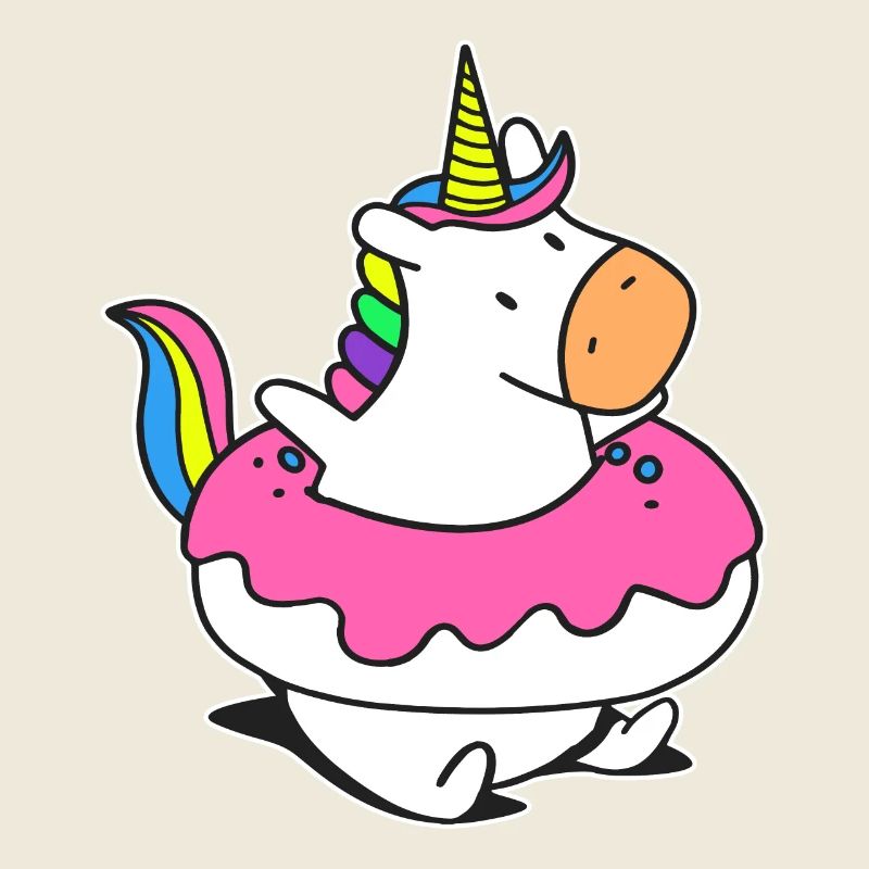Rainbow Unicorn Float Floaty Donut