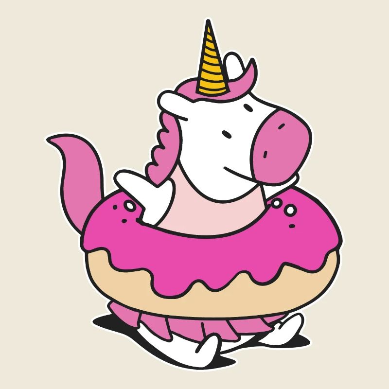 Rainbow Unicorn Float Floaty Donut