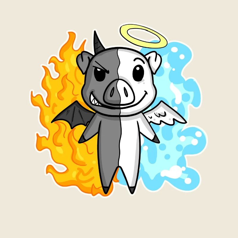 Cochon - Ange et Diable