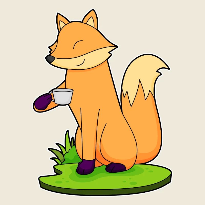Fuchs Tasse Kaffee