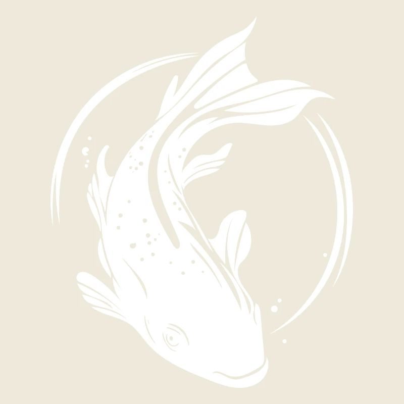 Koi Carp - mignon poisson carpe vintage