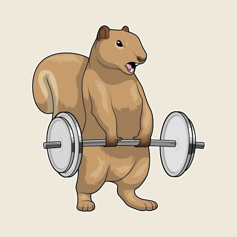 Squirrel Bodybuilding Haltères