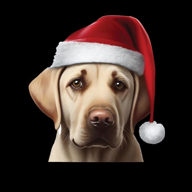 Labrador mit Weihnachtsmütze