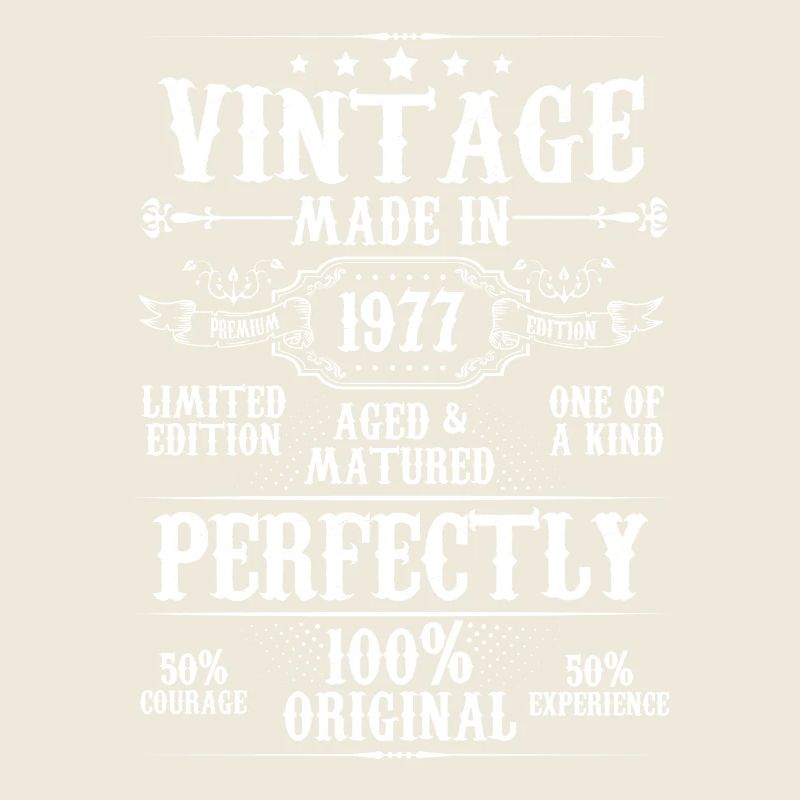 Vintage Made in 1977 Aged Perfectly Matured