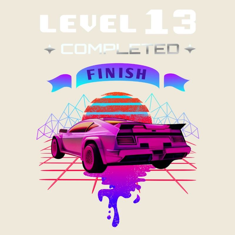 Niveau 13 terminé 13e anniversaire Retro Wave