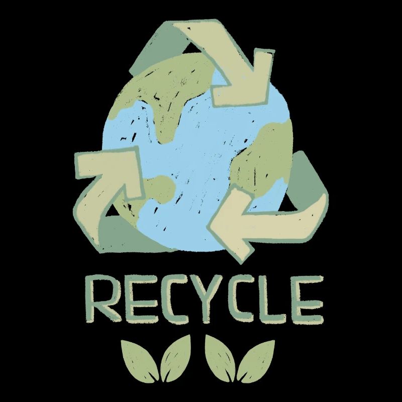 Recyclage Recyclage Conception peinte à la main Protection de l’environnement