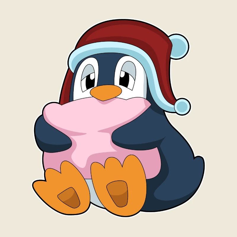 Oreiller de couchage pingouin
