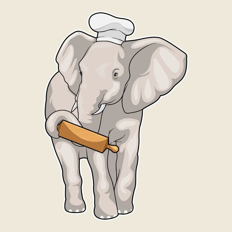 Elephant Baker Rolling Pin Baking