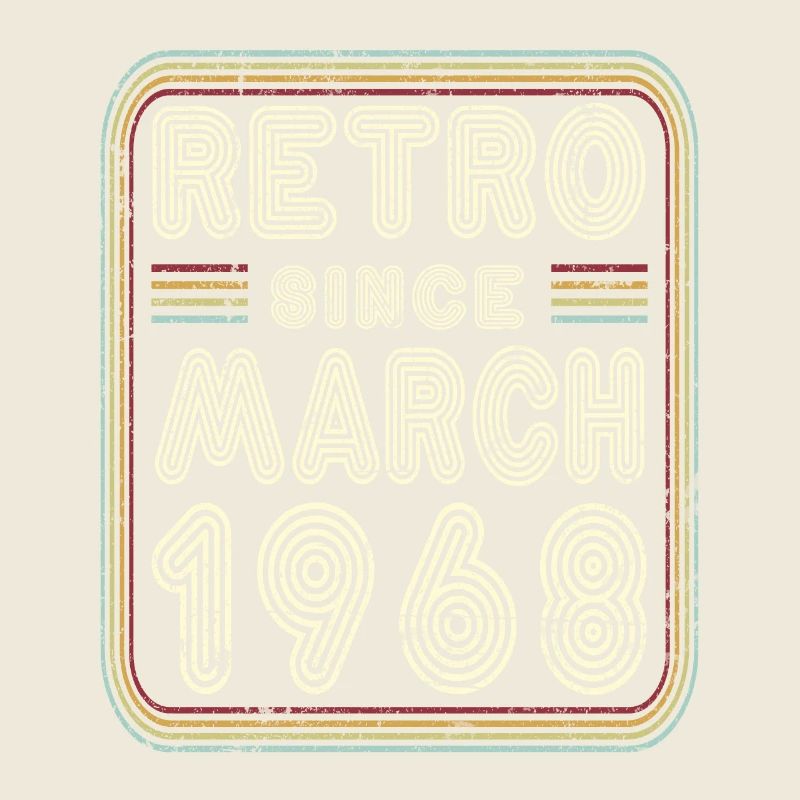 Anniversaire Mars 1968 Cadeau rétro