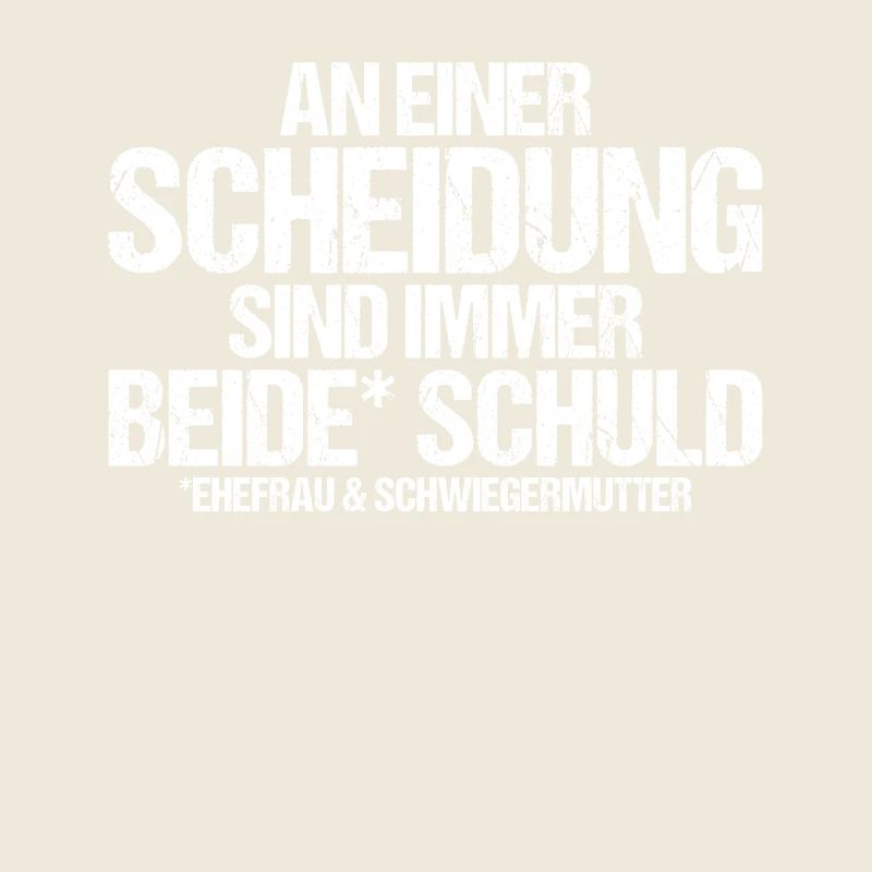 An einer Scheidung sind immer beide Schuld