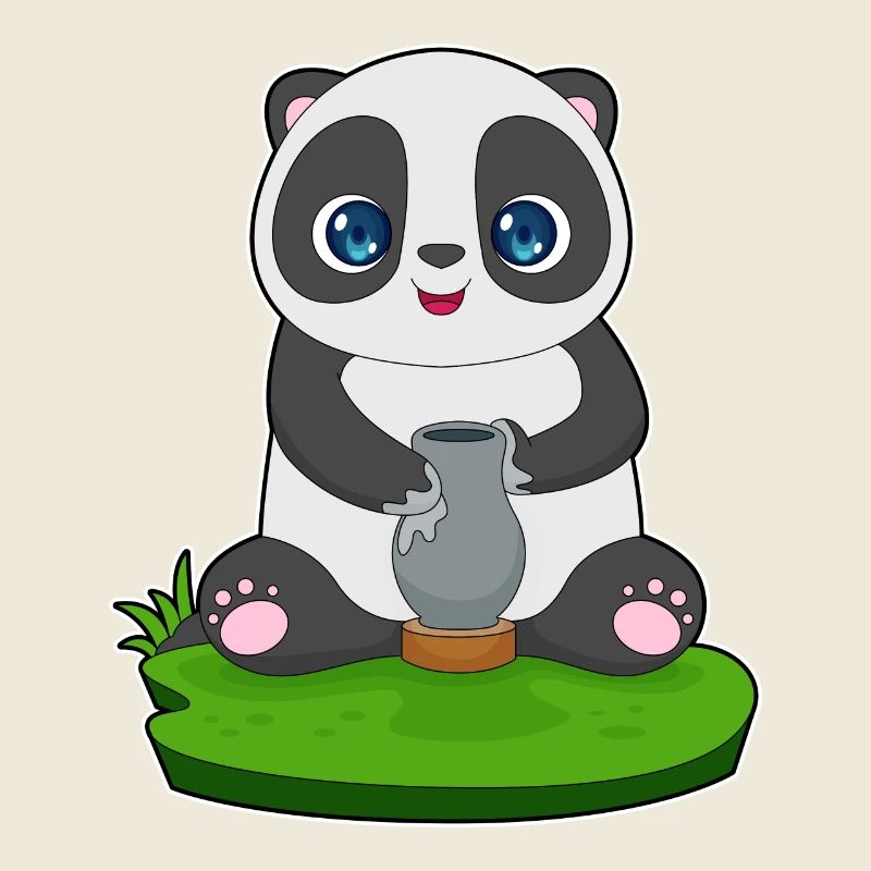 Panda Handwerker Vase Handwerk