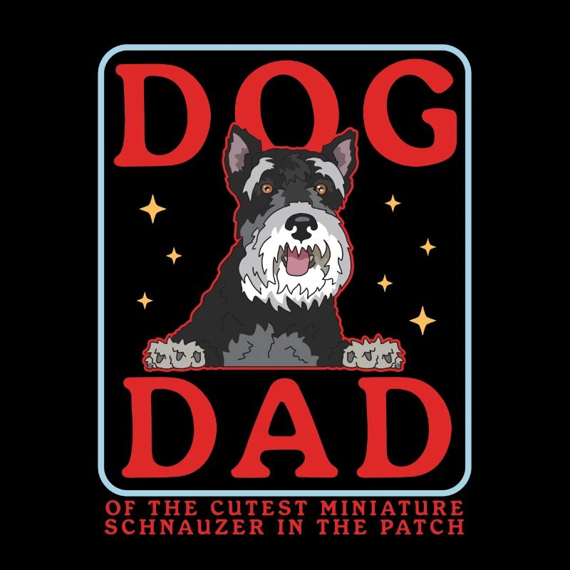 Zwergschnauzer Dad Schnauzer Hunde Geschenk