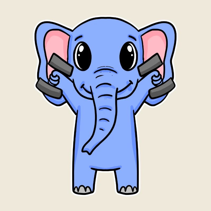 Elephant Dumbbell Training Strength Training Fitness