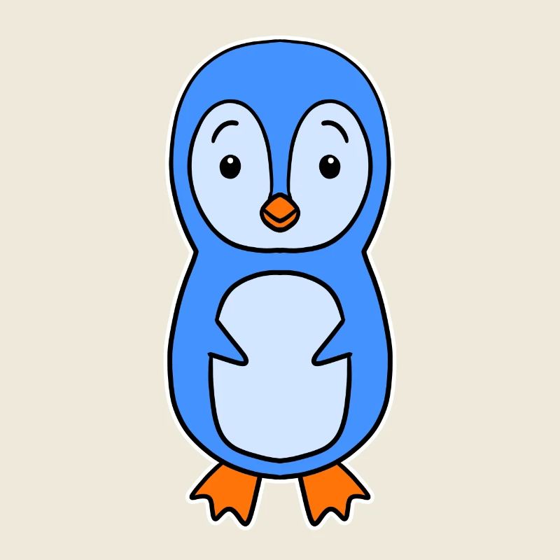 Simple Penguin - Pinguin Motiv