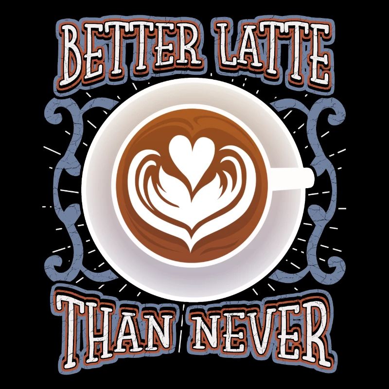 Kaffee Latte, lustiger Spruch, Pun Kaffeetrinker