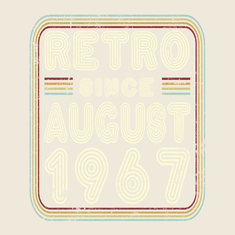 Anniversaire Août 1967 Cadeau rétro