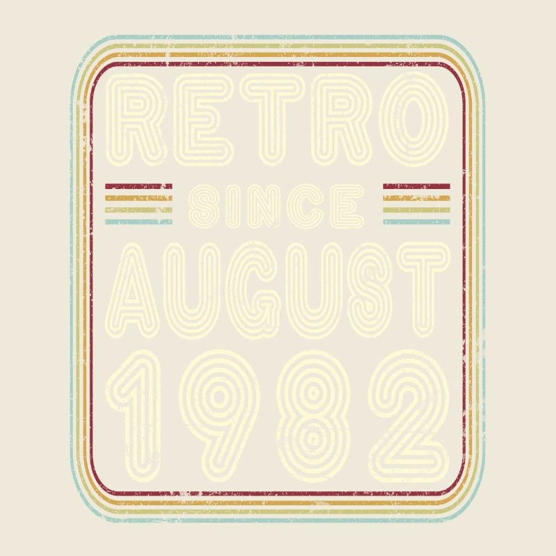 Geburtstag August 1982 Retro Geschenk