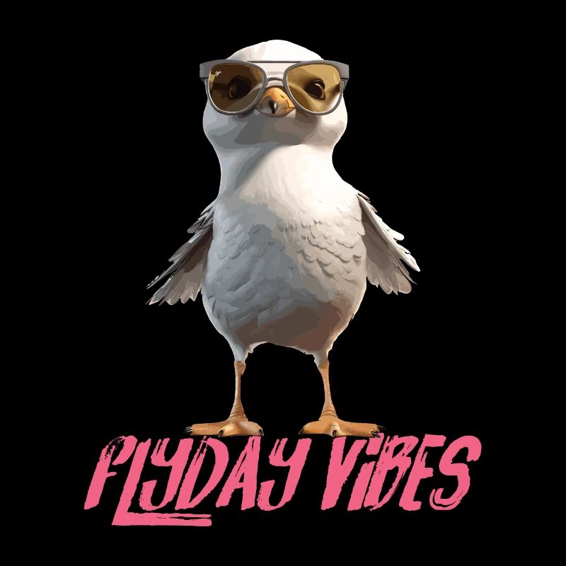 Möwe Flyday Vibes Cool Süß Sommer Urlaub