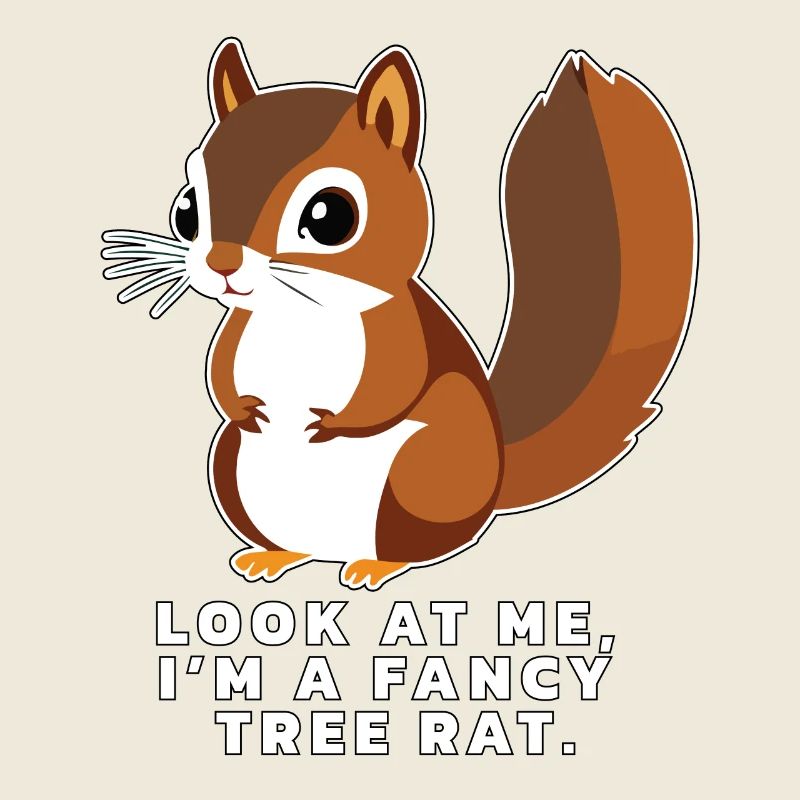 Eichhörnchen mit lustigem Spruch