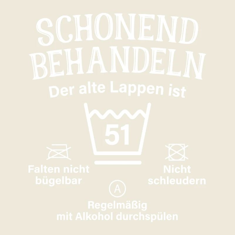51. Geburtstag Schonend Behandeln Alte Lappen 51
