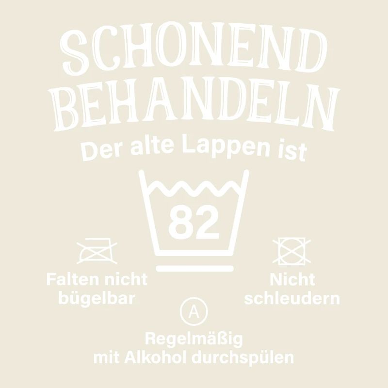 82. Geburtstag Schonend Behandeln Alte Lappen 82