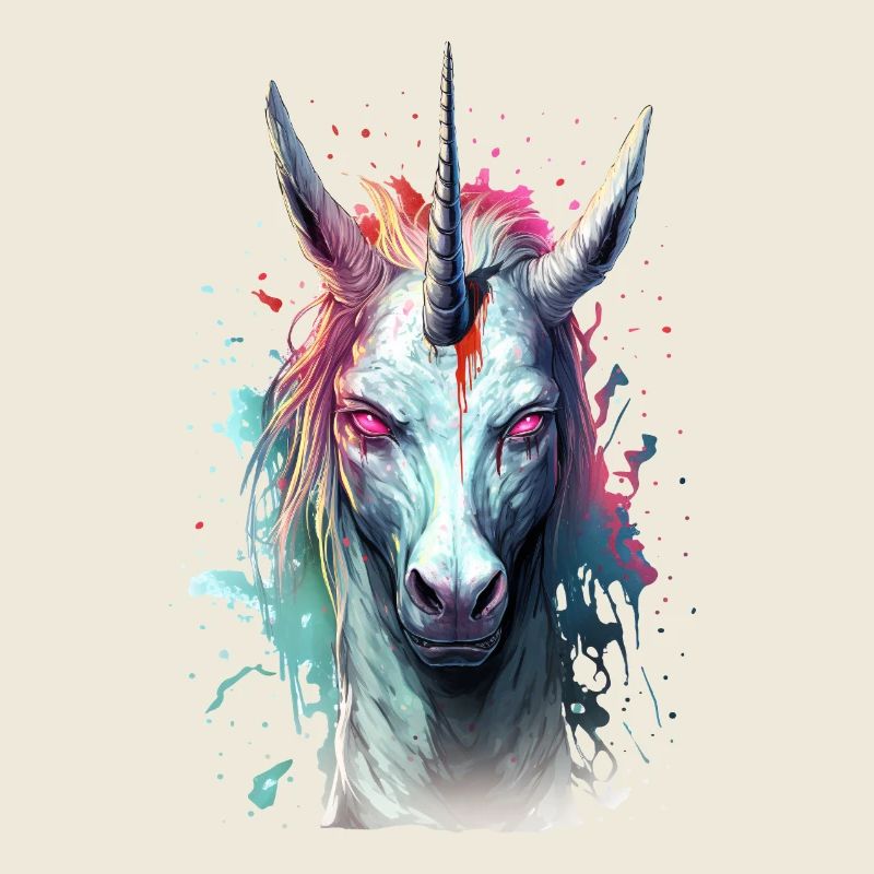 Evil Unicorn Head Unicorn Lover Gift
