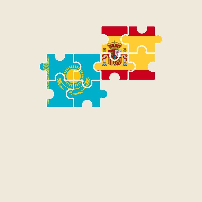 Kazakhstan Espagne Drapeau Espagnol Kazakh
