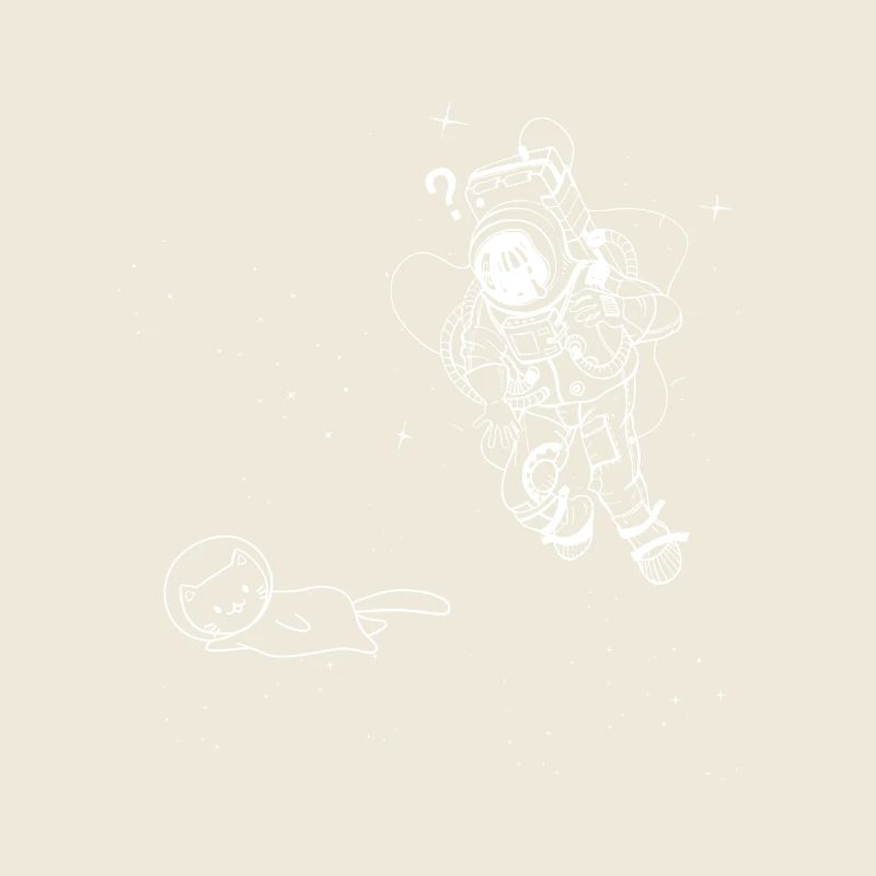 Drôle de chat animal dans l’astronaute de l’espace