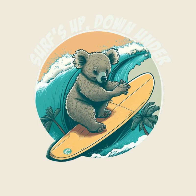 Down under surfender Koalabär