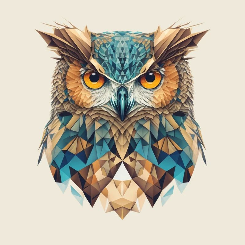 Geometrischer Eulenkopf