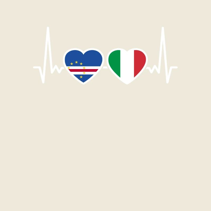 Cap-Vert Italie Heartbeat Flag Cap-Vert