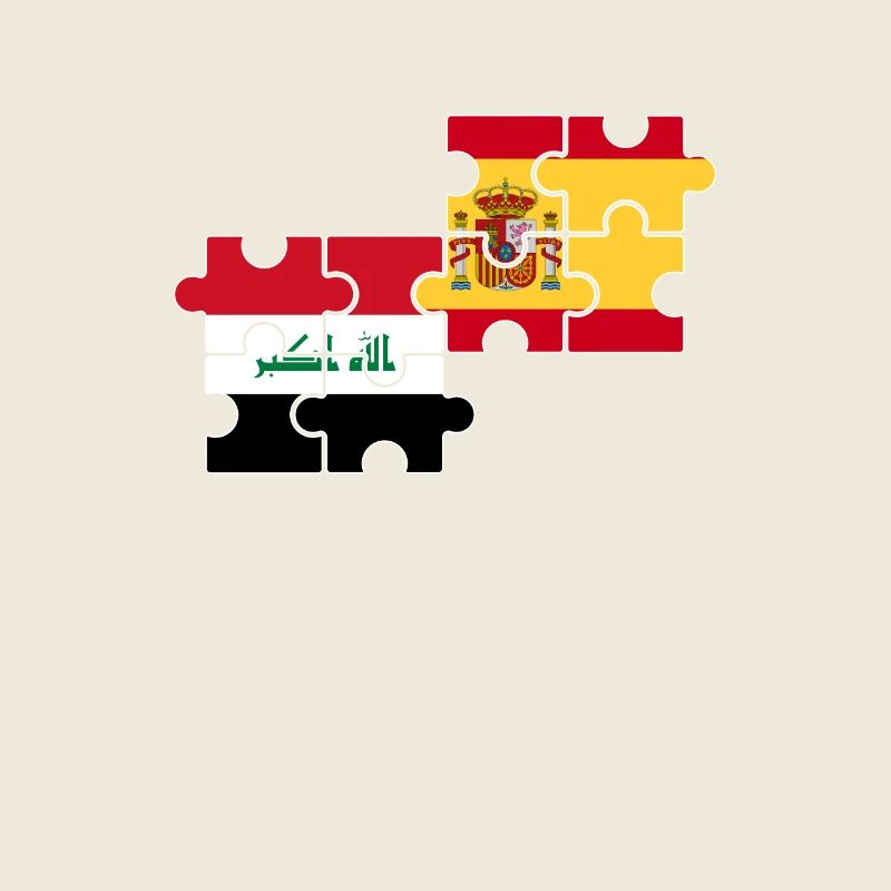 Irak Spanien Flagge Spanisch Iraker