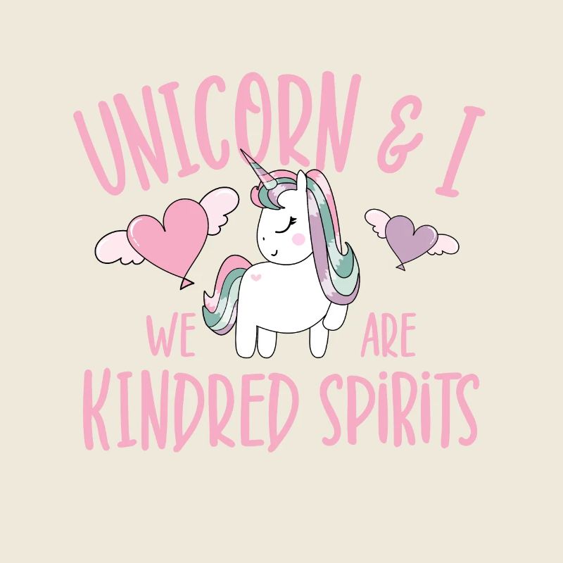 Vintage Rainbow Unicorn & I - sont des esprits apparentés