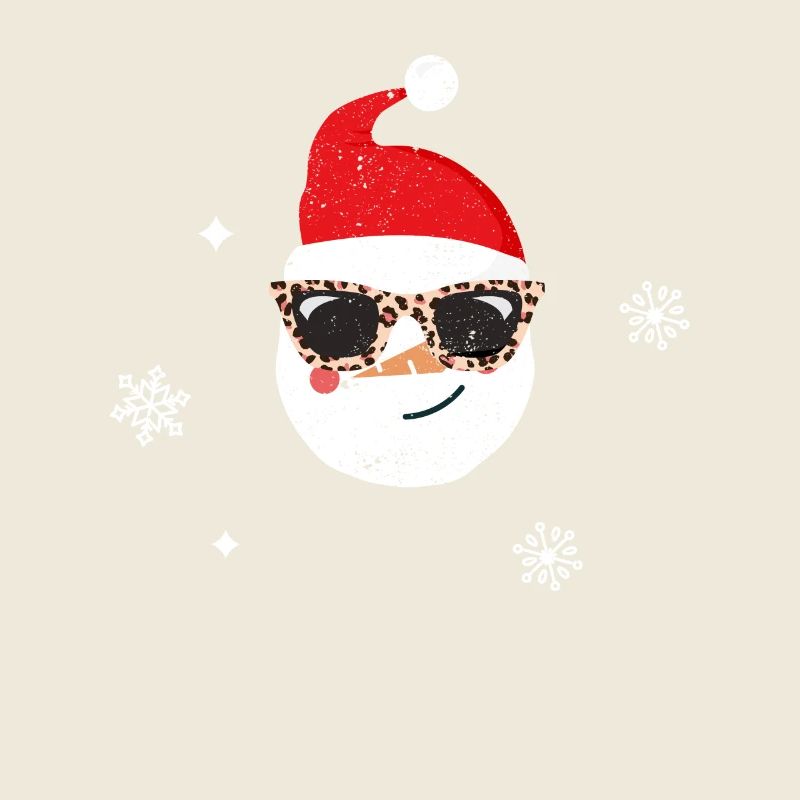 Drôle de Noël Bonhomme de neige Face Léopard