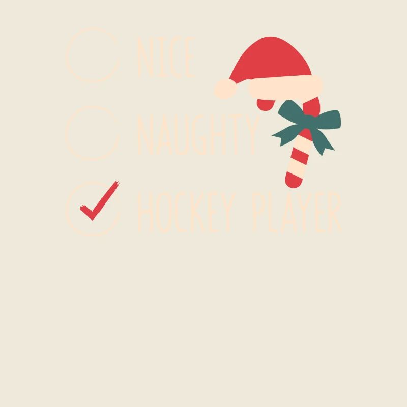 Netter frecher Eishockeyspieler Weihnachten