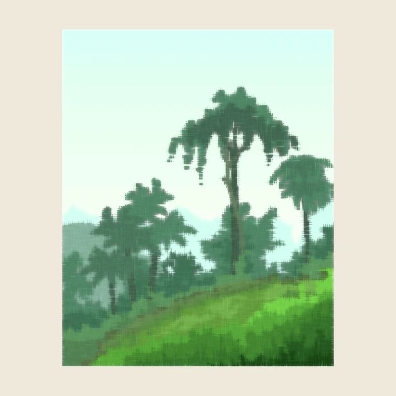 Palm trees on canvas