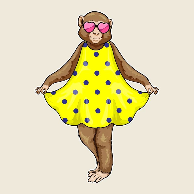Robe à pois Monkey Hearts