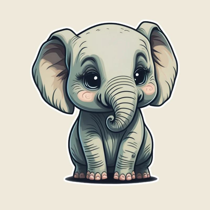 Mignon bébé éléphant éléphant
