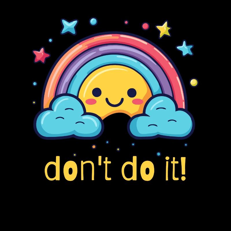 Ne le fais pas, arc-en-ciel heureux