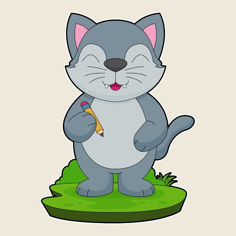 Crayon d’école pour chats