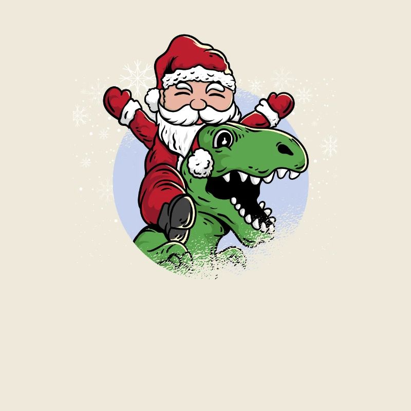 Dinosaur T Rex Christmas Santa Claus