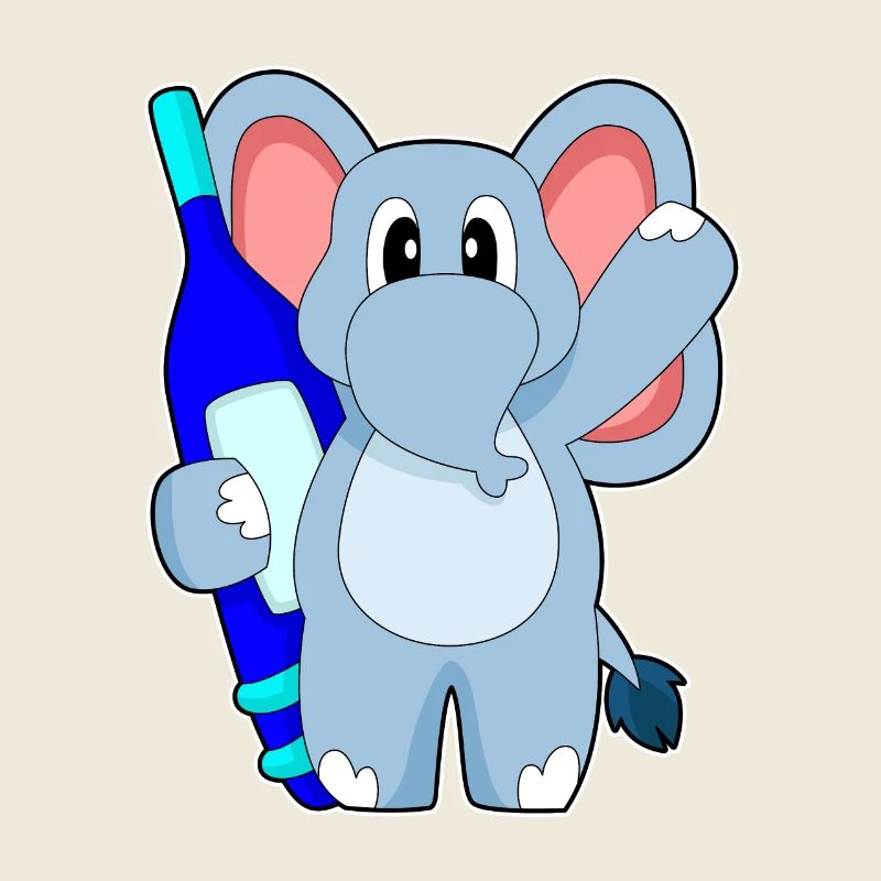 Elefant Arzt Fieberthermometer