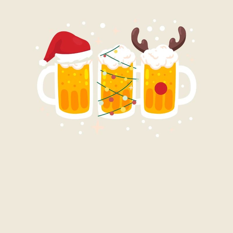 Bier-Weihnachtsbecher Weihnachtsmann Rentier