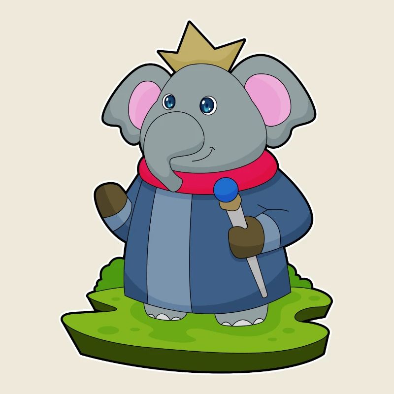 Elephant King Scepter Crown