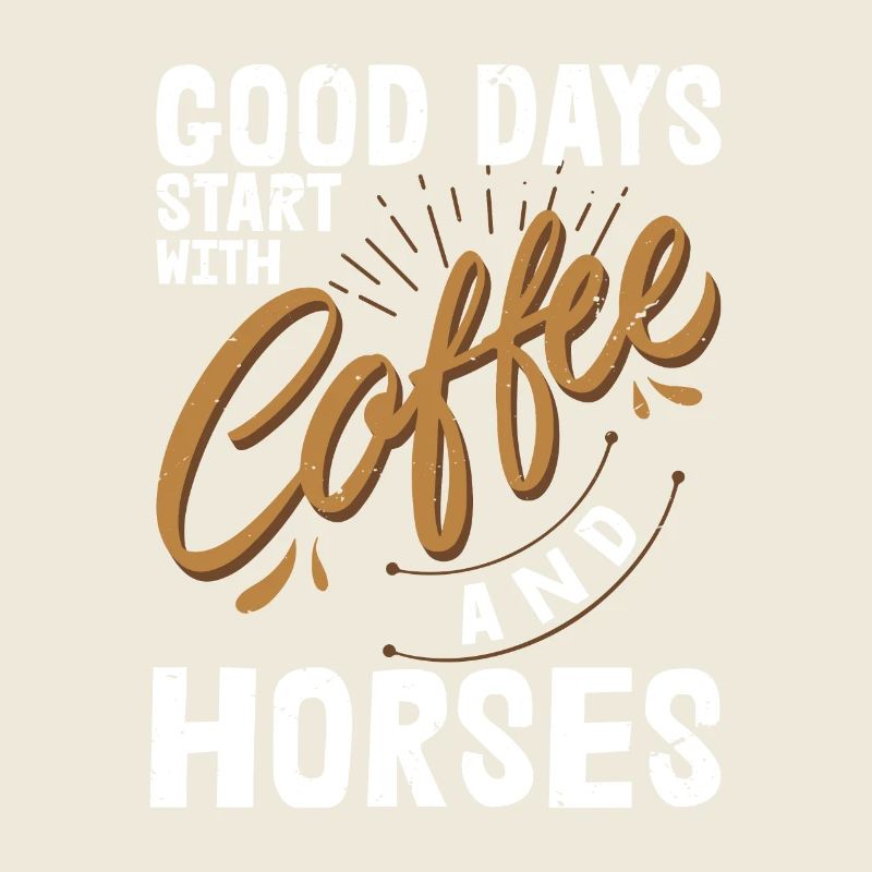 Les bonnes journées commencent avec du café et des chevaux à cheval